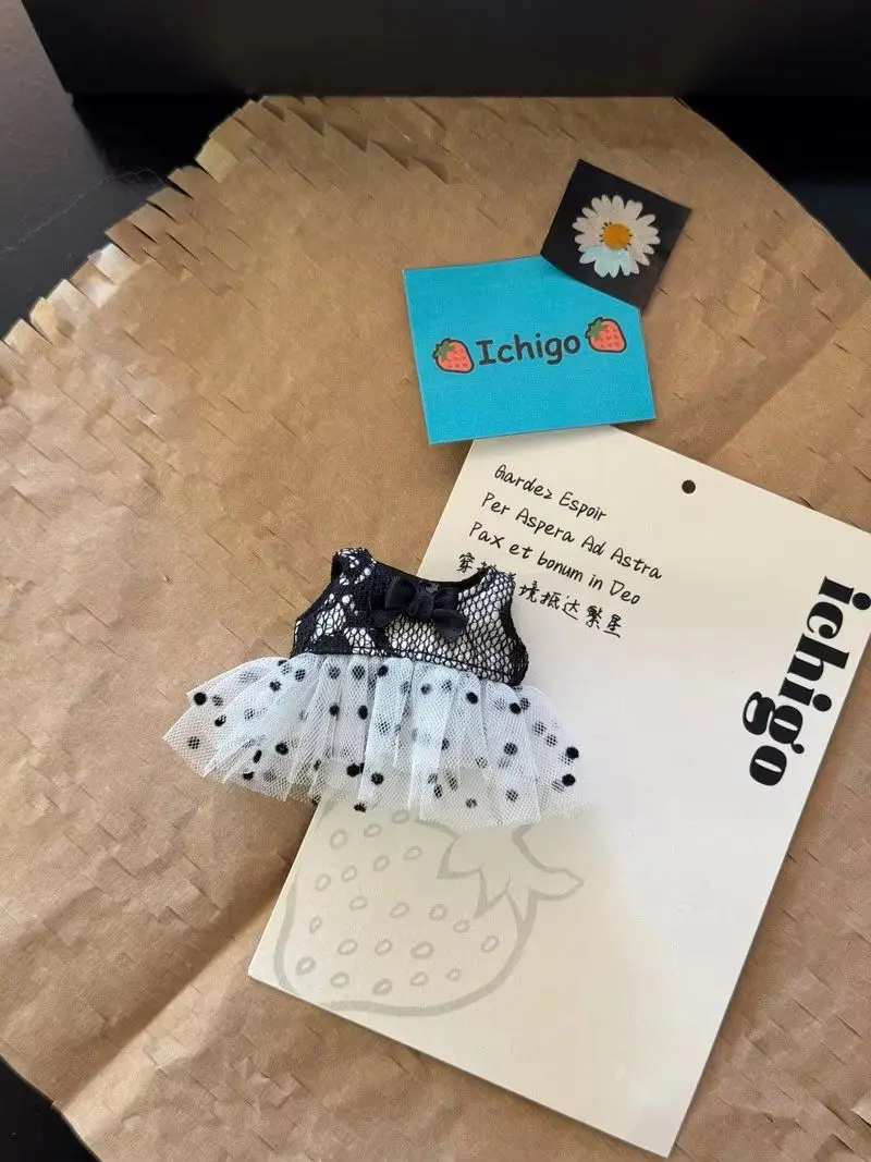 New Arrival For Labubu 4.0 The Pin For Love Vinyl Doll Pendant Mesh Dress Doll Clothing Outfit Replace Decoration Girl Gifts