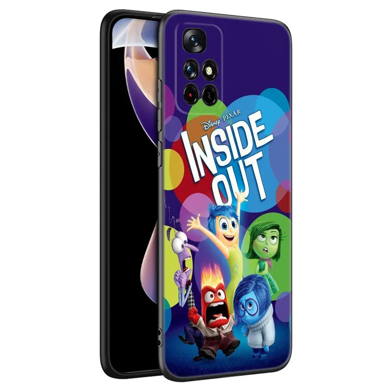 Disney Inside Out Black Silicone Phone Case For Xiaomi Redmi Note 9 10 11 11S 11T 12 13 Pro 5G Plus 9S 10S 12S