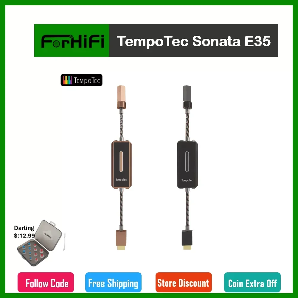 

TempoTec Sonata E35 Headphone Amplifier USB DAC AMP Type-C To 3.5MM Dual CS43131 PCM 32bit/384kHz DSD256 for Android PC MAC