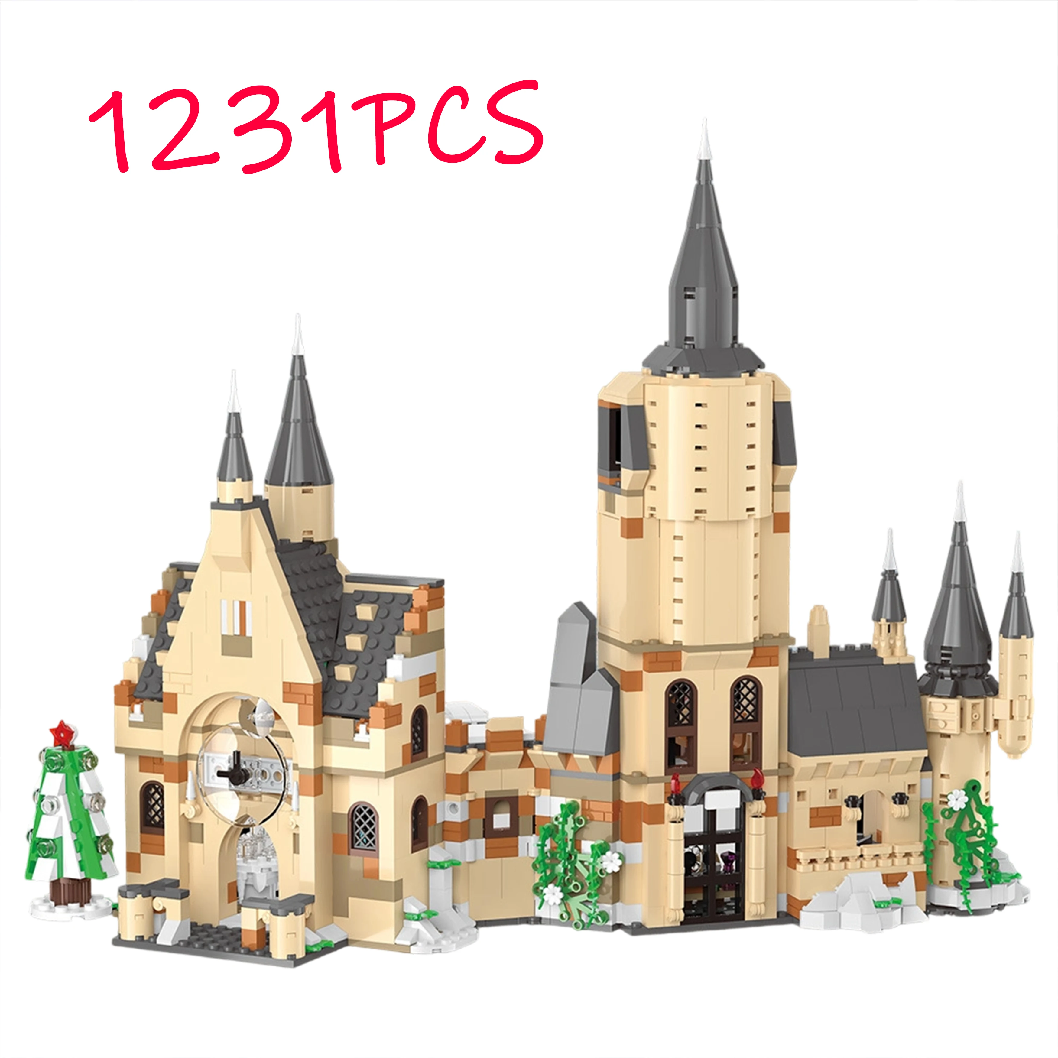 Mini Magic Castle Building Blocks Model Fantasy Movie Style Architecture MOC Replica Creative Toy for Display and Gift