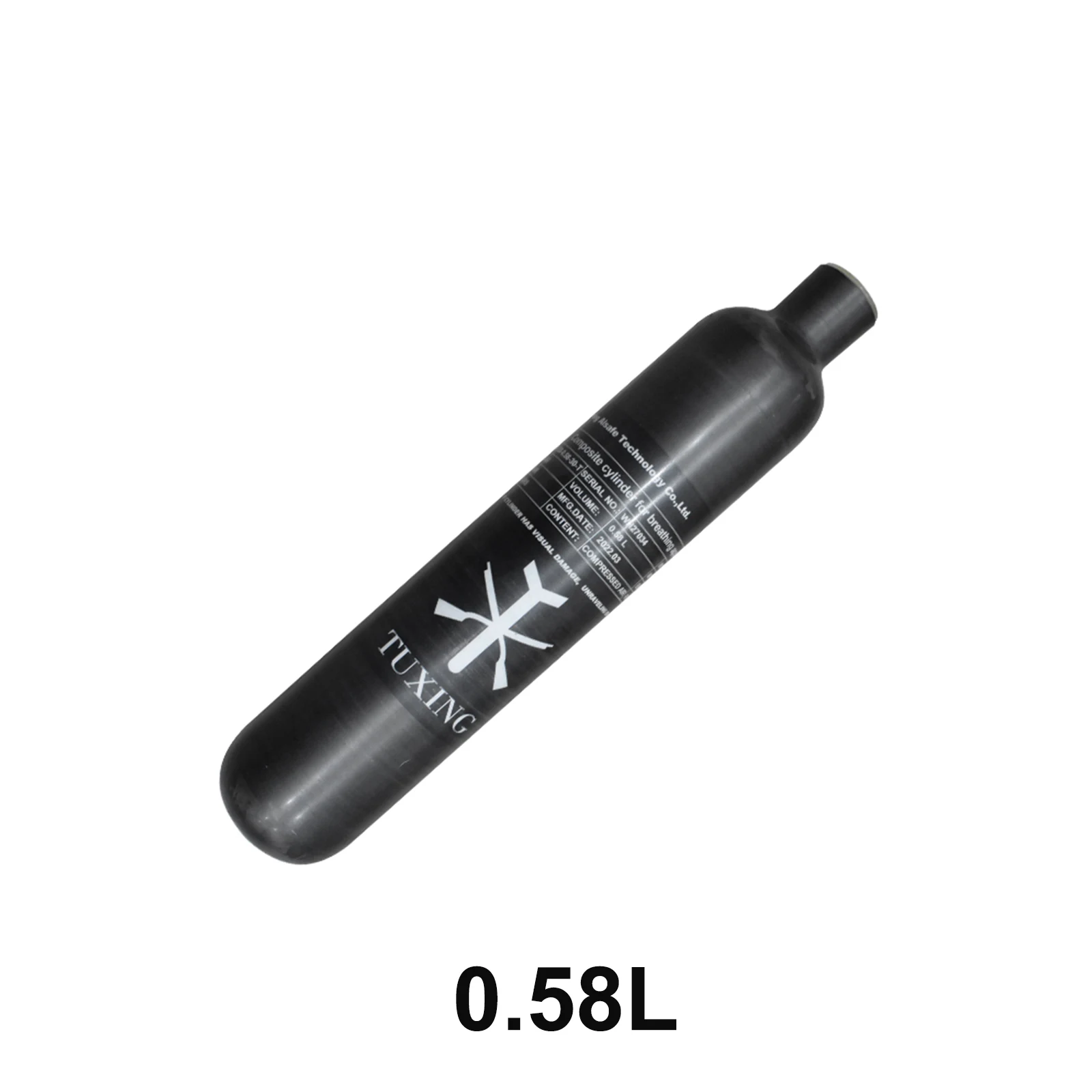 TUXING 0.58L 580cc 300Bar 4500Psi Carbon Fiber Cylinder High Pressure Air Tank HPA Bottle Scuba Diving Tank  M18*1.5