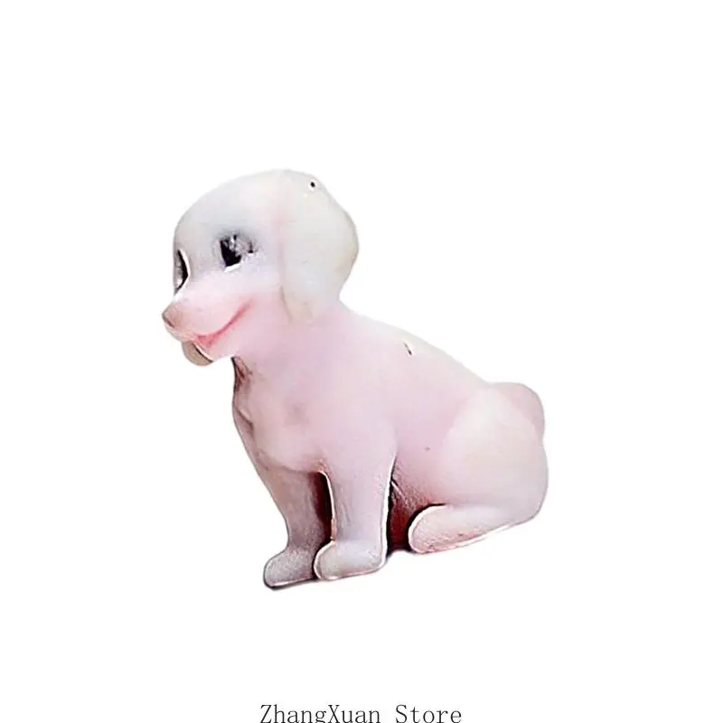 Winzige Haustierverzierung, Harzmaterialien, Miniatur-Hunde-/Katzenmodell, perfekt für Bücherregal-Ausstellung und kreative – Detail 3
