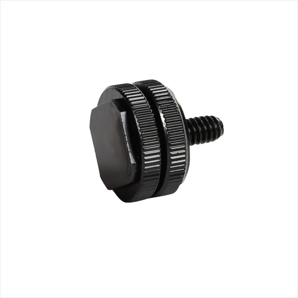 Dual Nuts 1/4 Hot Shoe Mount 3/8 Inch Conversion Screw Hot Shoe Adapter Double-Layer DSLR Camera Tripod Mount Screw