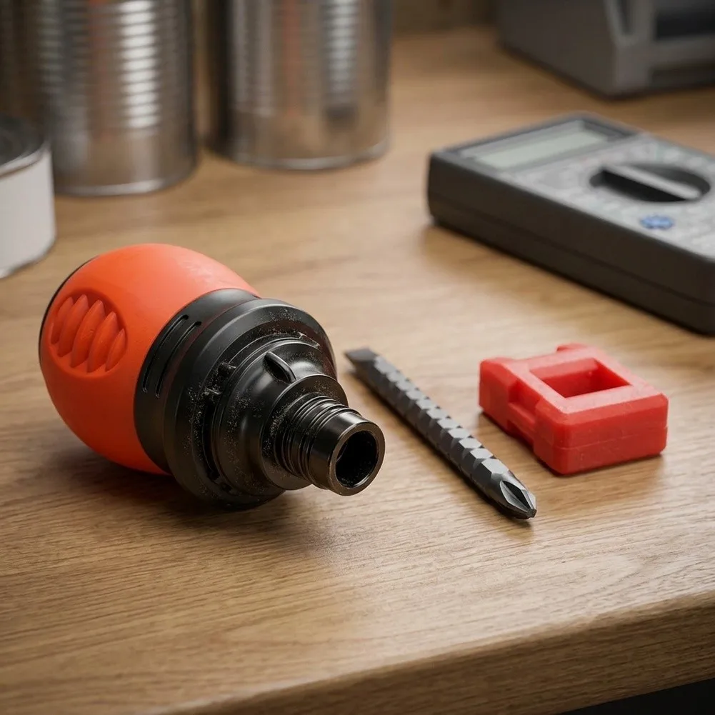 Compact Short Handle Ratchet Screwdriver Set Two in One Design Magnetic Tip for Electronics Repair and Model Building