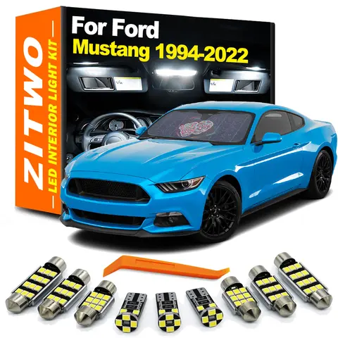 ZITWO Canbus LED 전구 인테리어 돔 독서등 키트, 포드 머스탱 MK4 MK5 MK6 1994- 2014 2016 2018 2020 2021 2022 오류 없음