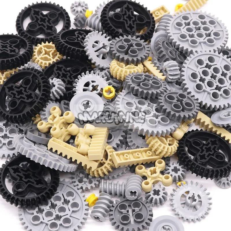 MARUMINE 120PCS MOC Technology Building Block Gear Rack Mechanical Bricks Parts Car Robat Accessories 32498 46372 32072 4716