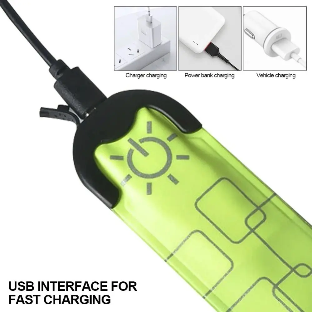 고휘도 LED 손목 밴드 충전식 USB 충전 LED 슬랩 발광 웨어러블 장식 슬랩 발광 암밴드