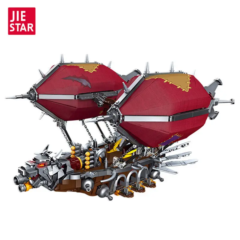 

1855PCS Classic Sci-Fi Game Style Airship Building Blocks Warship Model Assembly Toy Collectible Decoration Gift For Boys