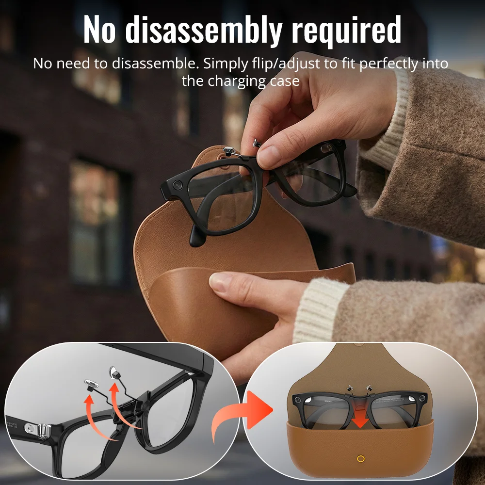 HIBloks Silikonowe Nakładki na Noski do Okularów Ray-Ban Meta Wayfarer Gen1 & Gen 2, Akcesoria do Inteligentnych Okularów, Antypoślizgowe Klipsy na Nos — zdjęcie produktu 3