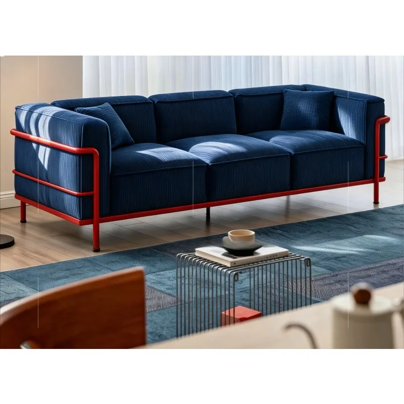 Leather sofa living room down LC3 fabric sofa small apartment