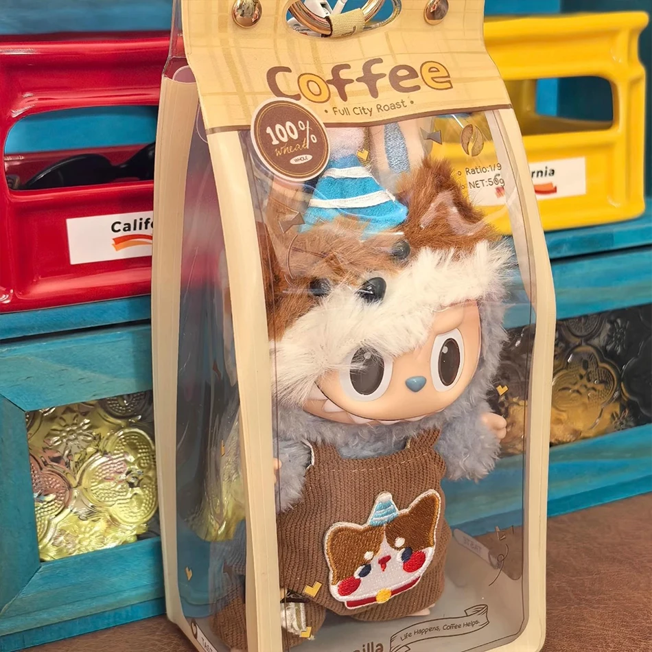 2026 HOT Transparent Dust-Proof Storage Bag Portable PVC With Elastic Lanyard For LABUBU Accessories Toy Display Storage Box