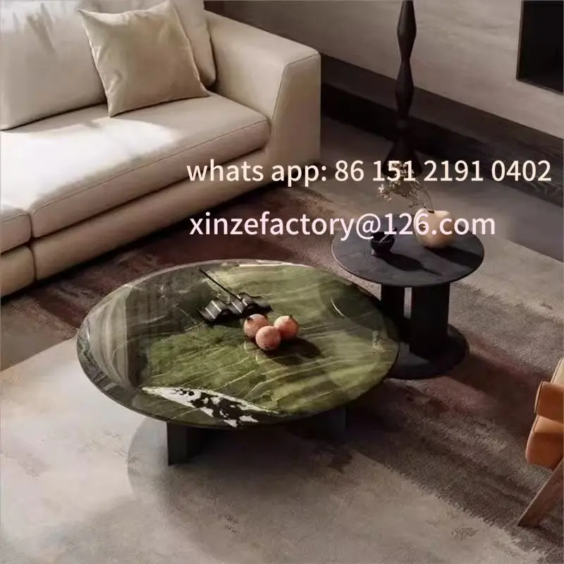

Customizable Italian coffee table living room home modern marble personalized coffee table slate small home furnishing