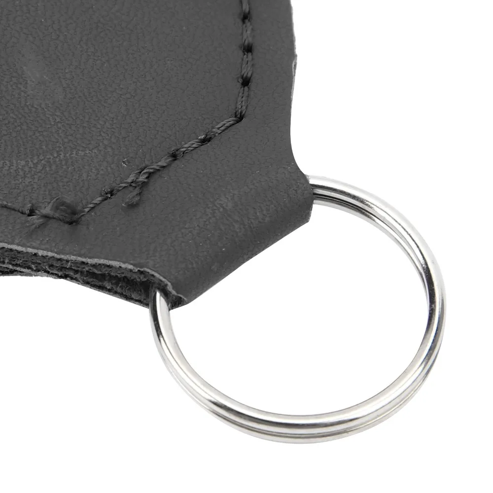 3PCS PU Leather Leather Guitar Picks Keychain Black/Coffee color Snap Open Closure Snap Open Key Case Keychain Coin Holder