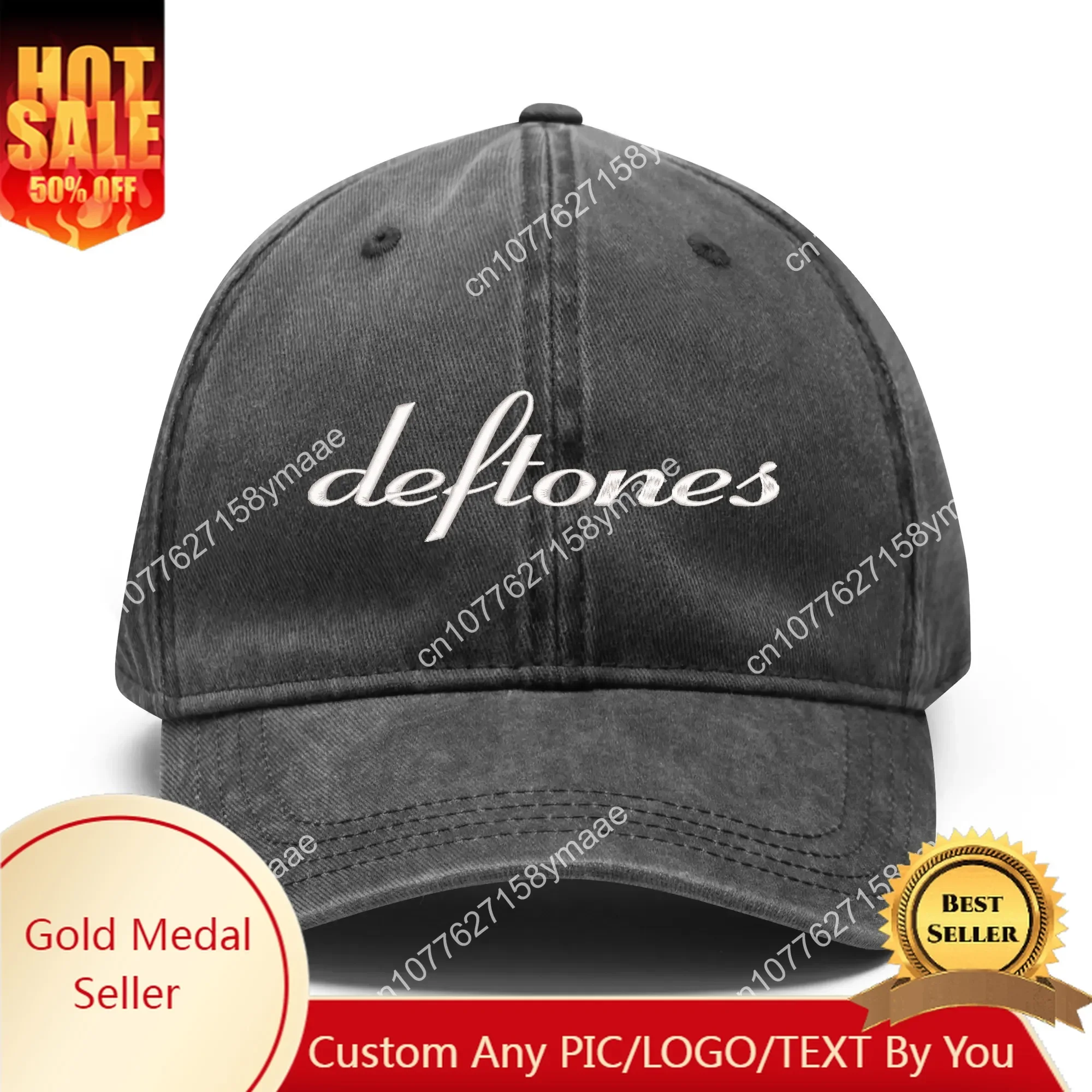 

Deftones Embroidery Hats Mens Womens Sports Baseball Hat Hip Hop Customized Made DIY Caps Personalized Text Cowboy Trucker Cap