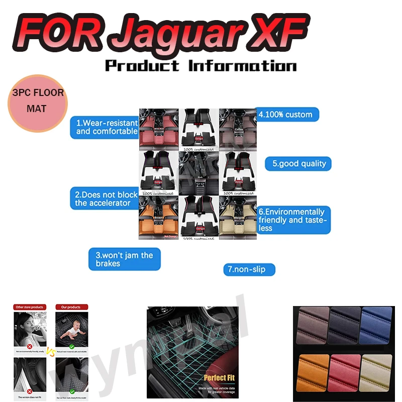 

LUXURY Car Floor Mats For Jaguar XF Sedan 2008 2009 2010 2011 2012 2013 2014 2015 Custom Auto Foot Pads Carpet Cover Accessories
