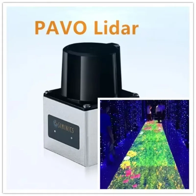 SIMINICS 10M TOF خارجي PAVO Lidar مستشعر الماسح الضوئي الرادار شاشة أرضية جدارية نظام تفاعلي عدة