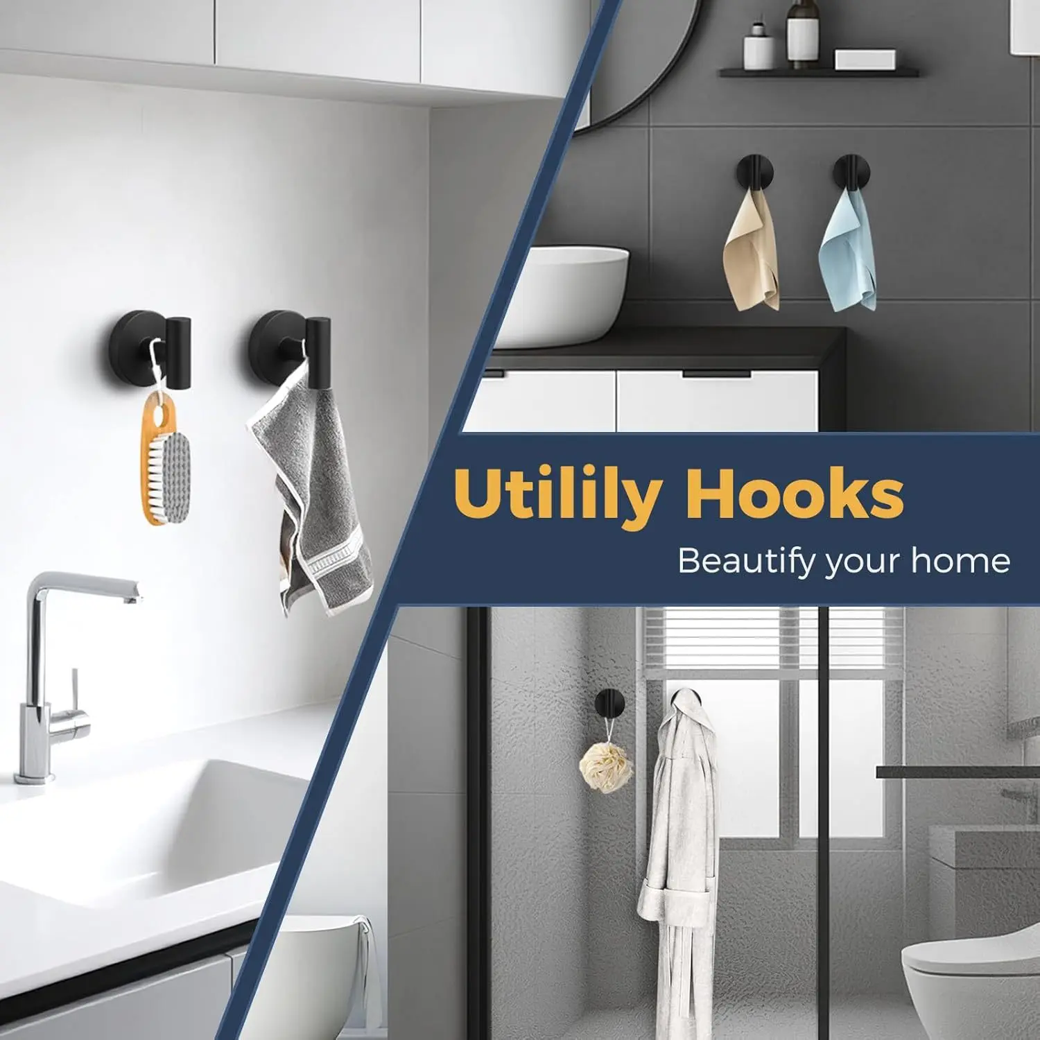 Industrial Strength Stainless Steel Suction Hook Vacuum Wall Hanger Punch Free Storage Organizer Bathroom Kitchen Decor