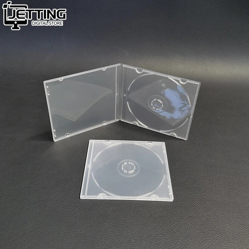 1pc CD Storage Box Transparent DVD Case CD Package Portable For Home Cinema - Single Disc 8cm Ultrathin Standard DVD Case