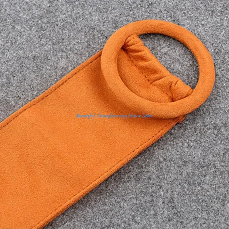 

E56A Wide Cinchs Belt Stretchy Belt Waist Wrap Belt For Women Suede Belt For Dresses