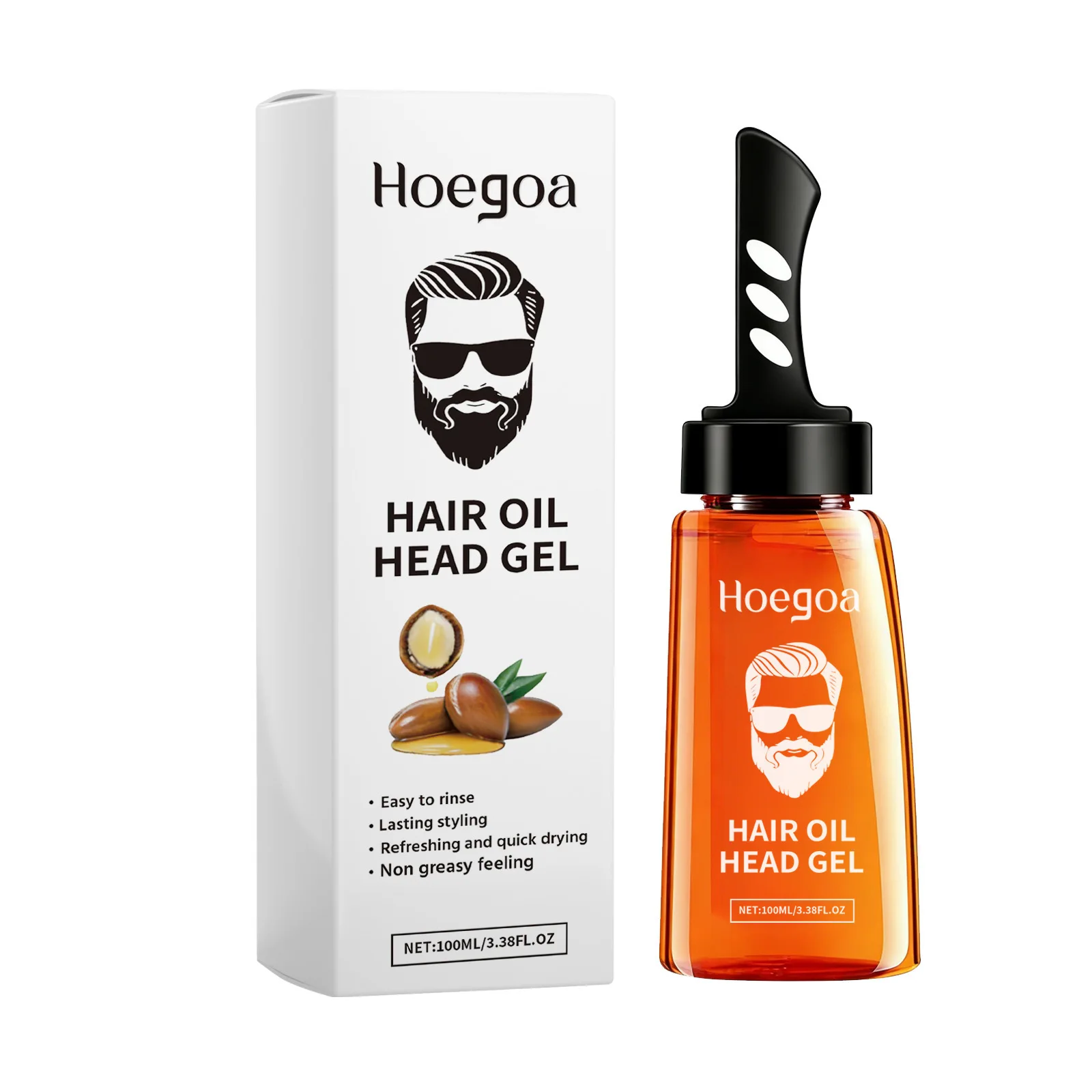 HOEGOA Hair Styling Gel Permanent Styling Improve Hair Quality Non-greasy Quick Drying Improve Fluffiness Hair Moisturizing Gel