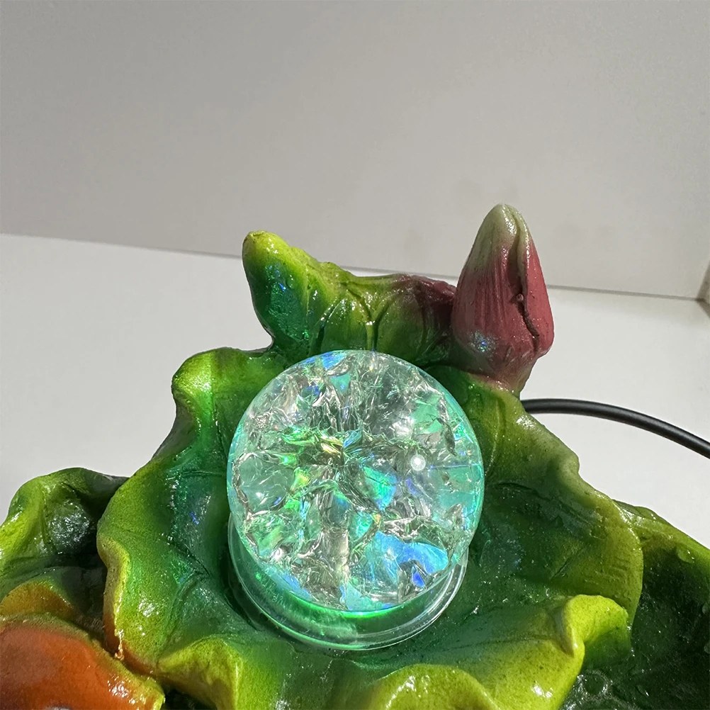 

1 set Cracked Globe Set 5CM Glass Balls Holder Clear Sphere Decor for Fountain Bath Office Desk Accessories