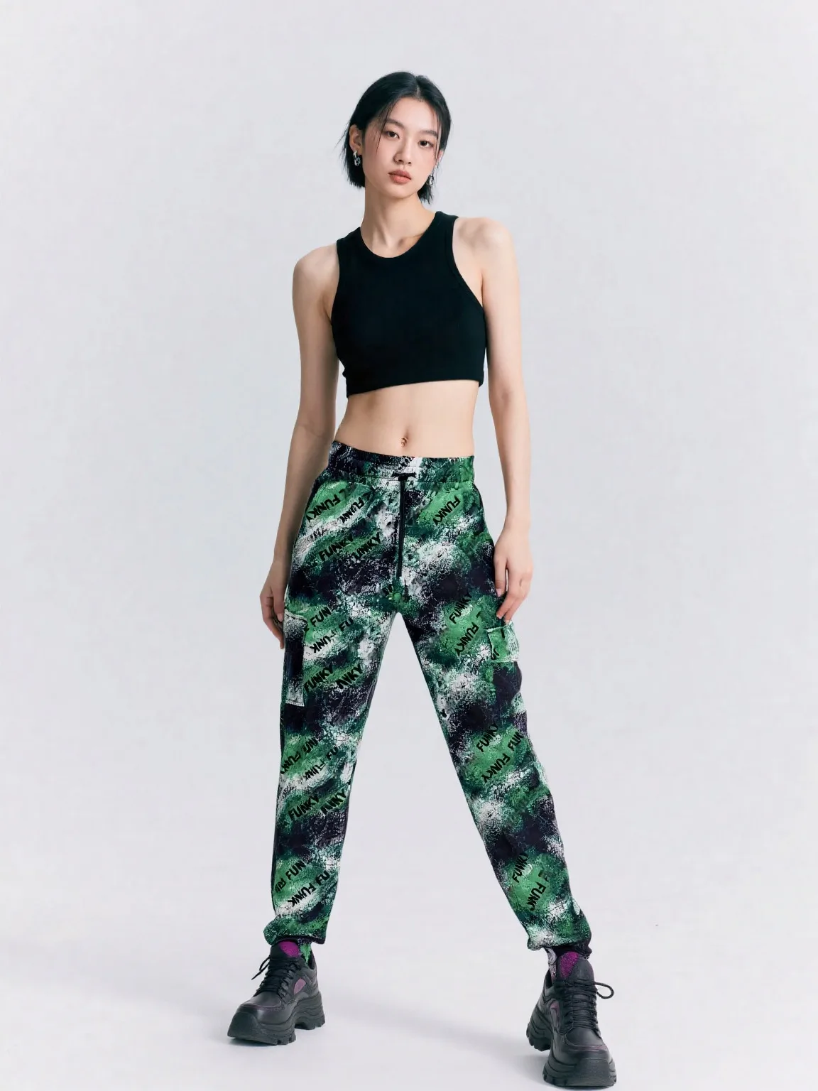 Pantalones Cargo Deportivos Casuales de Secado Rápido para Mujer, Modelo ABCDE Fitness, para Baile y Correr, 0684