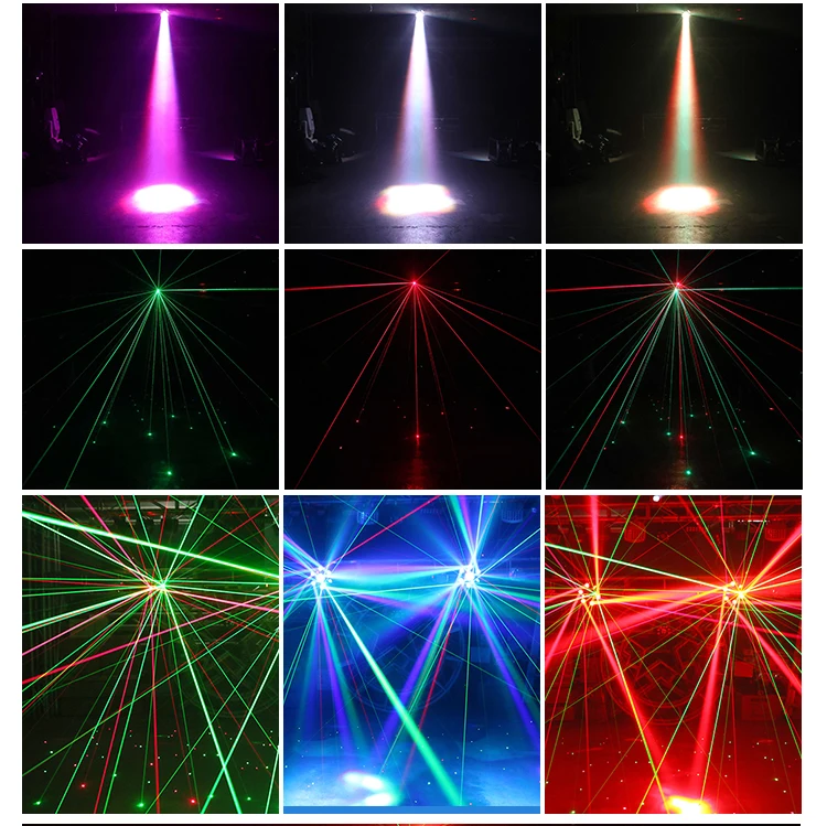 6 Arm Bee Eye DJ Light Emitting Diode DMX Strobe Disco Table Lamp 150W RGBW Laser Party Light Wedding Theme Park Remote Control