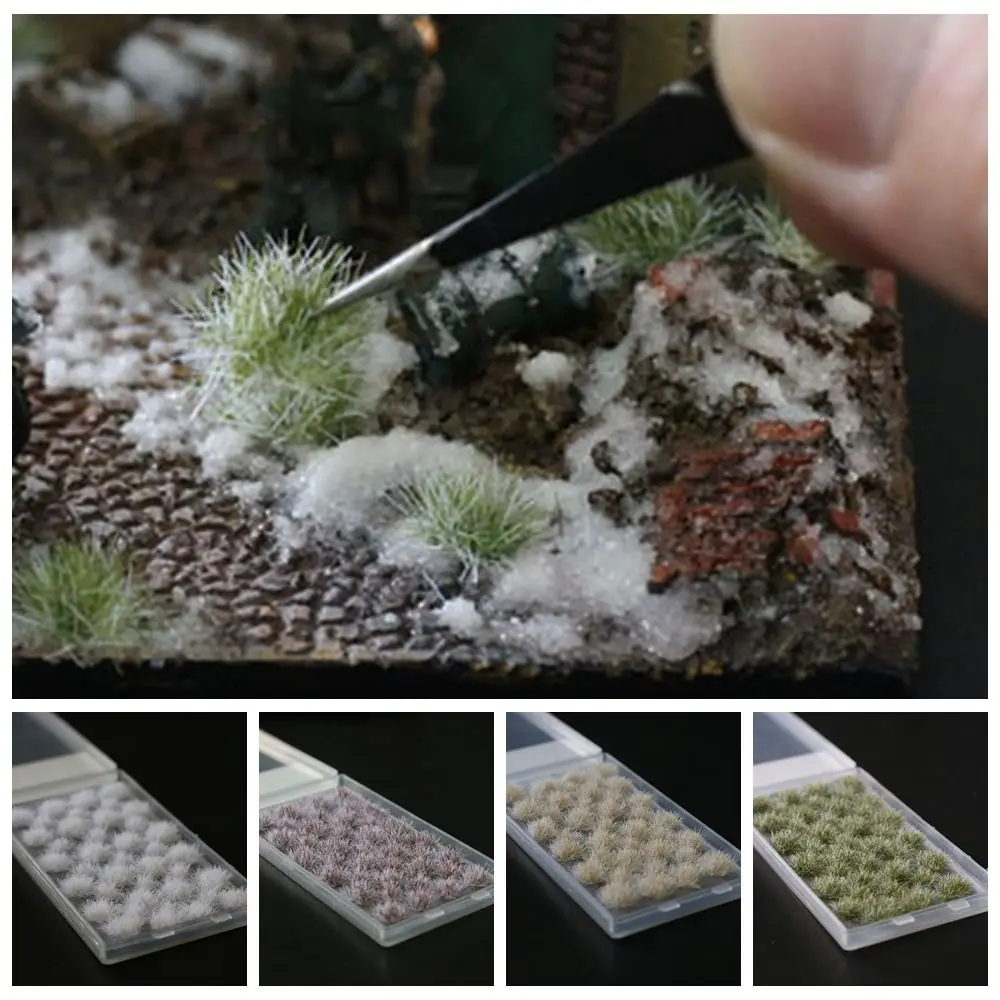 Resin Artificial Grass Tuft Multicolor Simulation Model Miniature Snowfield Grass Bushes Sand Table Scene Micro Landscape