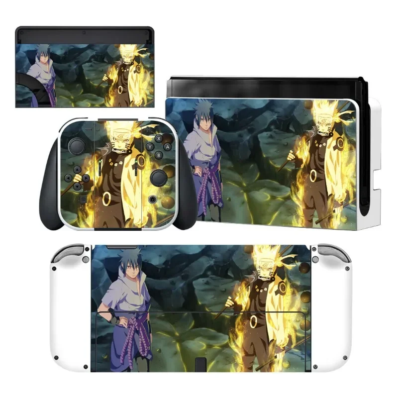 Pegatinas de Anime Naruto, carcasa protectora para Nintendo Switch, accesorios Oled, Protector de consola de juegos Akatsuki, pegatina de piel