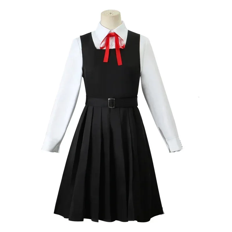 Anime Chainsaw Man ASA MITAKA Cosplay Costume 2 Black Wig Dress Shirt High School JK Uniform War Devil Girls Women Outfit