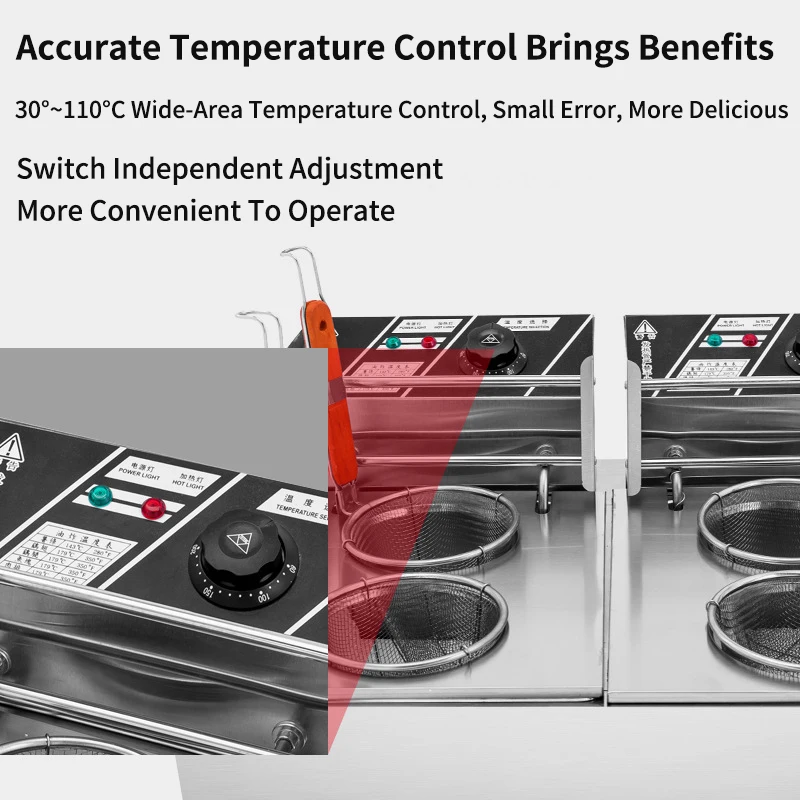 5KW Commerciële Elektrische Noodle Fornuis Dubbele Pot Noodle Fornuis Multi Ring Verwarming voor Malatang Ramen Dumplings Restaurant