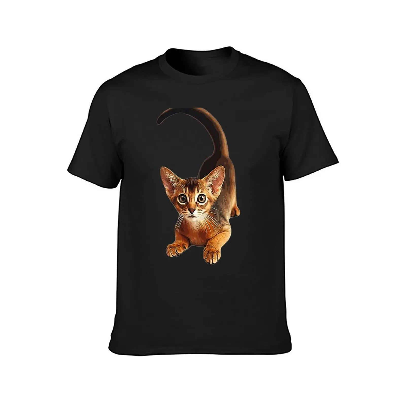 Abyssinian Cat T-Shirt boys animal print hippie clothes blanks T-shirts for men cotton