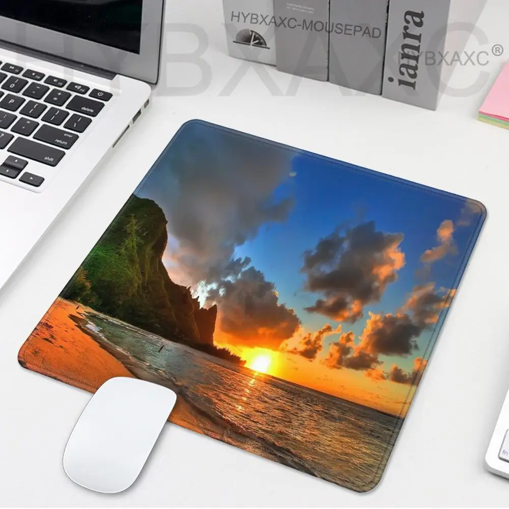 New HYBXAXC Beach Palm Island Background Anti-Slip Gaming Speed MousePad 450x400x3mm Cool Design Table Mat Player Rubber Laptop