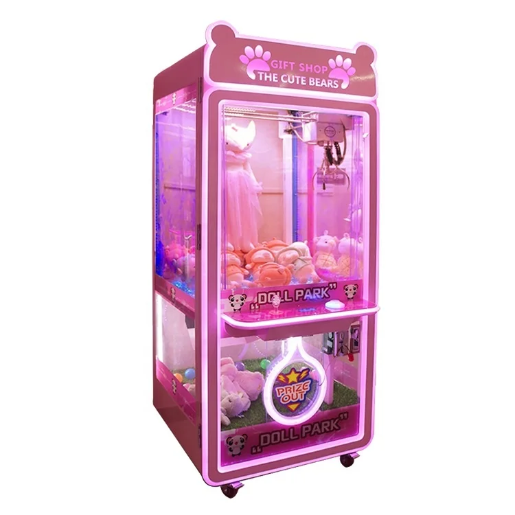 Fully transparent chassis Coin Operated Games Gift Crane Machine Toy Vending Machine Claw Crane Game Machine