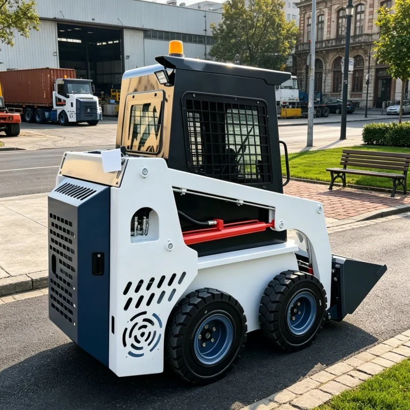 Customized Municipal Sanitation Skid Steer Loader, Ride-on Skid Steer, Sweeping & Conveying Cleaning Equipment