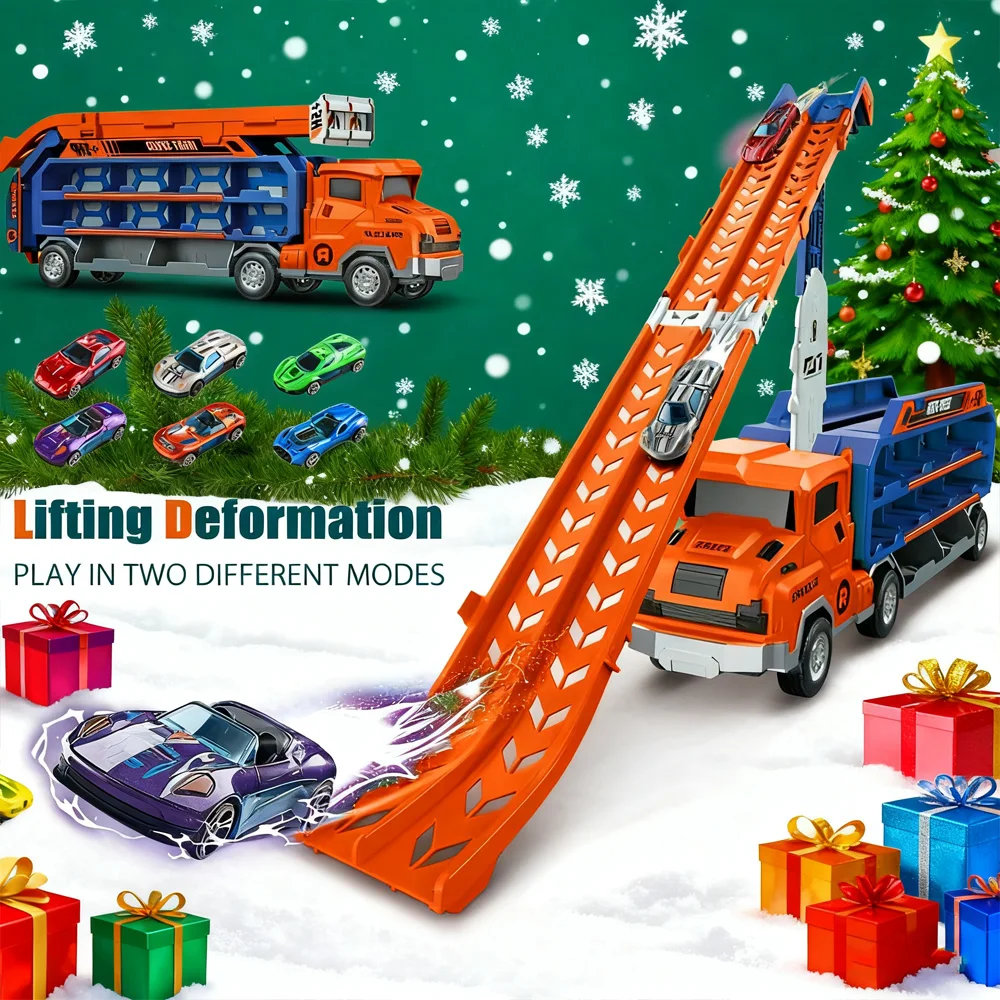 Zestaw torów wyścigowych 3D dla chłopców i dziewcząt, składana konstrukcja, idealny prezent świąteczny, zabawka edukacyjna.