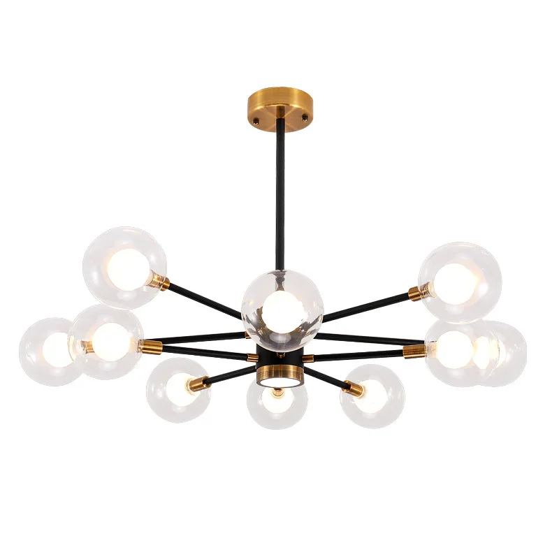 Nordic Bubble Glass Chandelier Pendant Lamp Ceiling Light Suspension Luminaire  for Living Room Bedroom