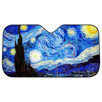 Front Window Car Sun Shade Windshield Starry Night Auto Sun Visor Foldable Cute Funny Sunshade By Vincent Van Gogh for Car Truck