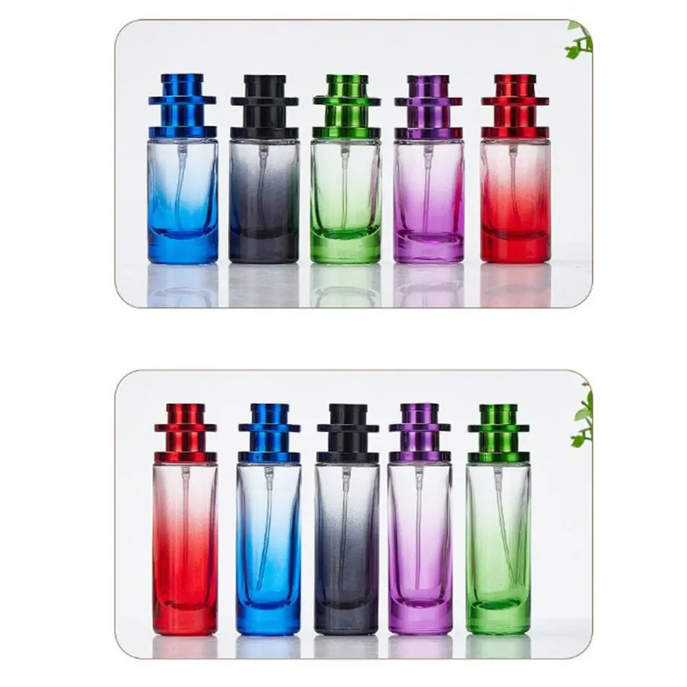 Refillable Atomizer Glass Perfume Bottle Press type High Grade Perfume Spray Bottle Empty Elegant Cosmetic Container Women