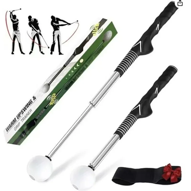 Golf swing telescopic practice stick, golf beginner's left-handed vocal swing posture auxiliary training stick