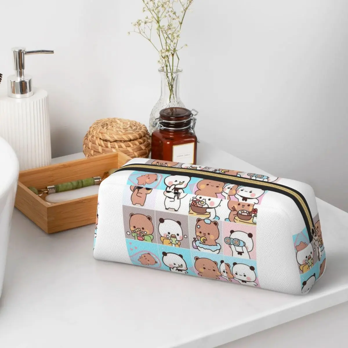 

Bubu Dudu - Panda Bear Hugs Love Pencil Cases for Student Gifts Pen Box Pencil Bag Big Capacity Pencil Pouch Pen Holder