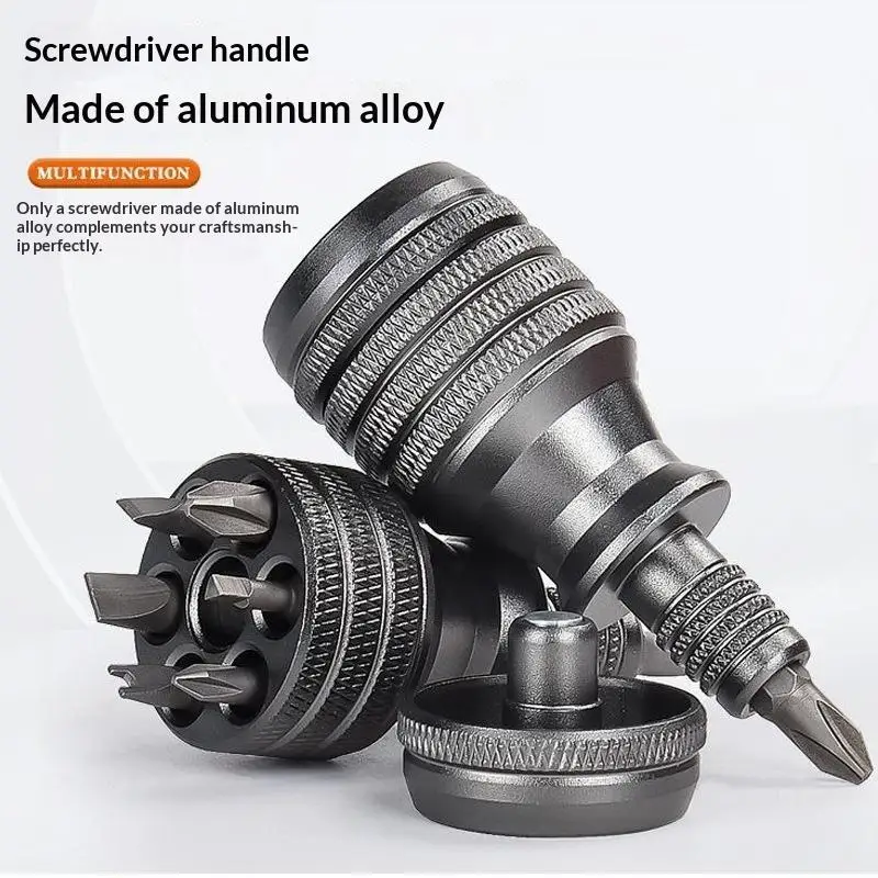 New 7-in-1 Mini Screwdriver Set With High Hardness Phillips/Slotted Bits Multi-Function EDC Repair Tool