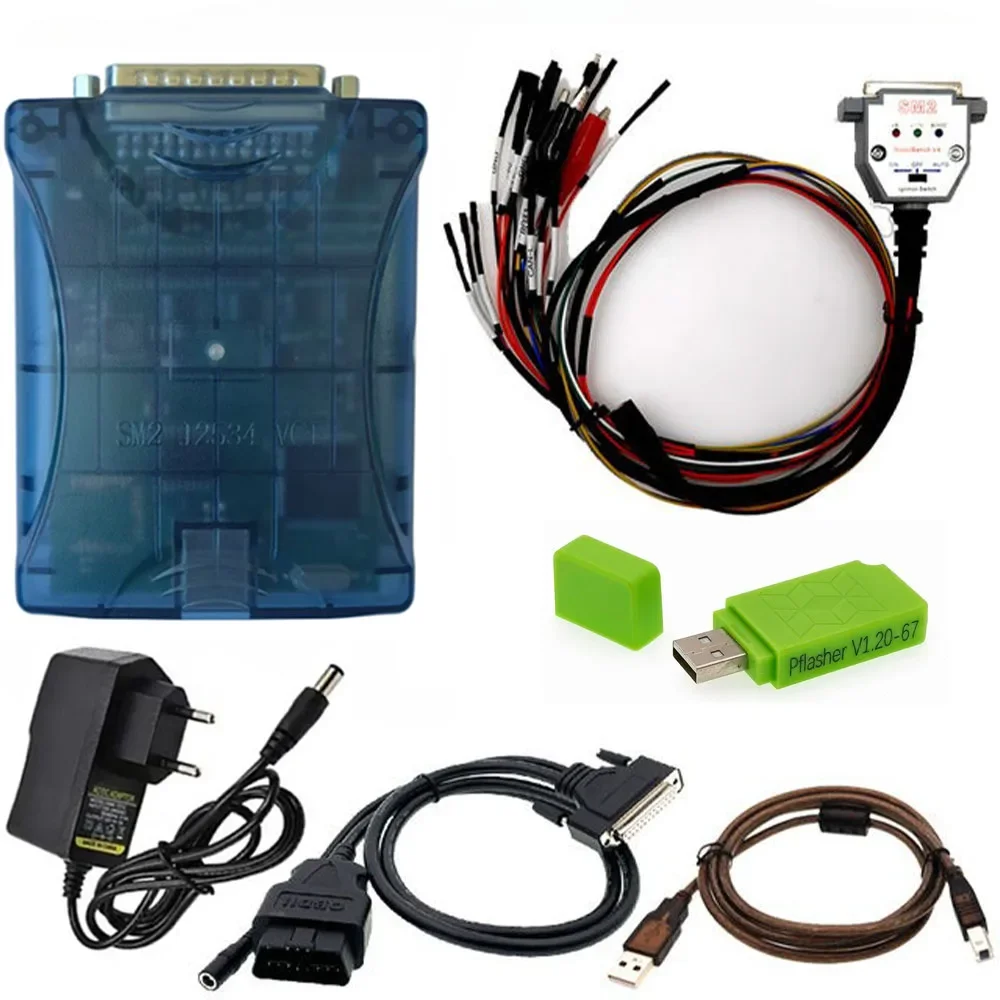 Top PCMmaster V1.21 ECU Programmer FW 2.21.22 with 69 in 1 Modulees Chip Tuning Tool SM2 PRO J2534