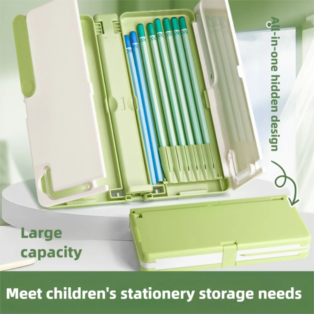 

Book Holder Lifting Landing Book Stand Writing Pad Large Capacity Student Pencil Case Portable Double-layer Reading Bookshelf
