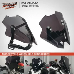 450NK Smoke Windshield Wind Screen Mounting Bracket For CFMOTO 450 NK 2023-2025 Motorcycle Front Spoiler Deflector Windscreen