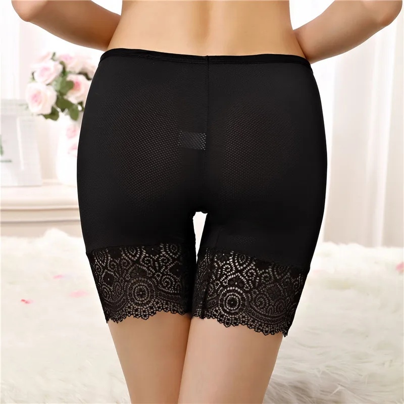 Plus Size Safety Shorts Women Summer Seamless Sexy Lace Anti Chafing Underskirt Boxers Female High Waist Underwear Panties 110KG