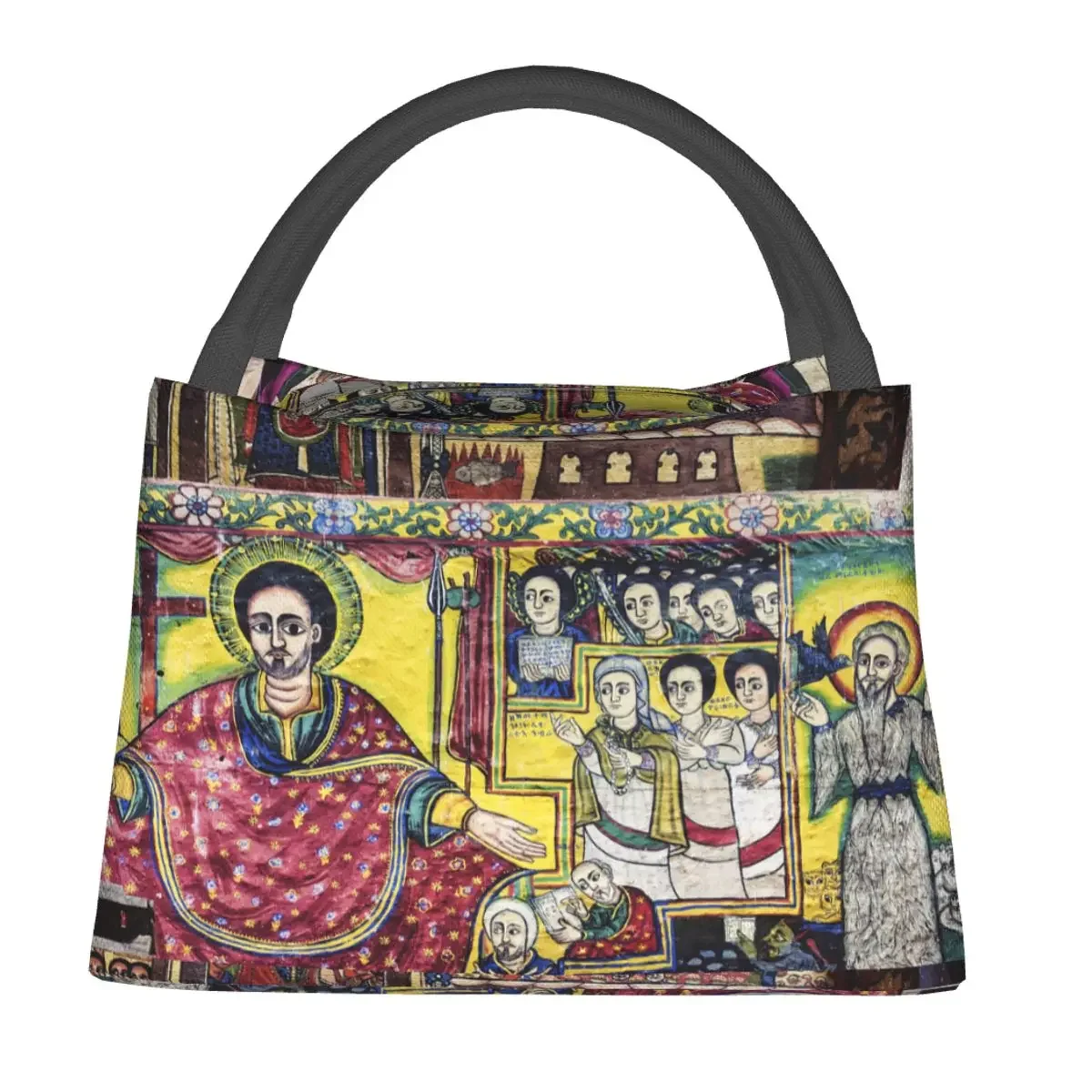 Nativity Church Lunch Bag Bethlehem Vintage Cute Lunch Box For Child Picnic Convenient Cooler Bag Print Thermal Tote Handbags