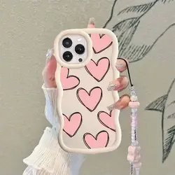 3D Love Heart Chain Case For infinix Note 40 pro 30 SMART 4 5 6 7 8 Plus HD Tecno Spark 20 20C 10C 10 ZERO30 4G cover