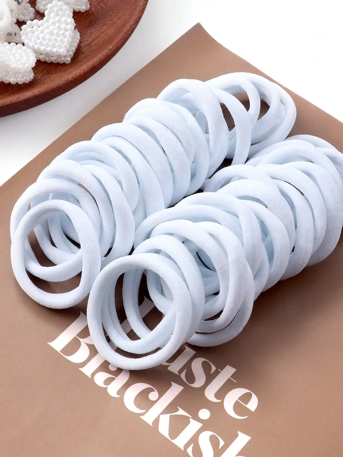 50 шт., эластичные ленты для волос для девочек