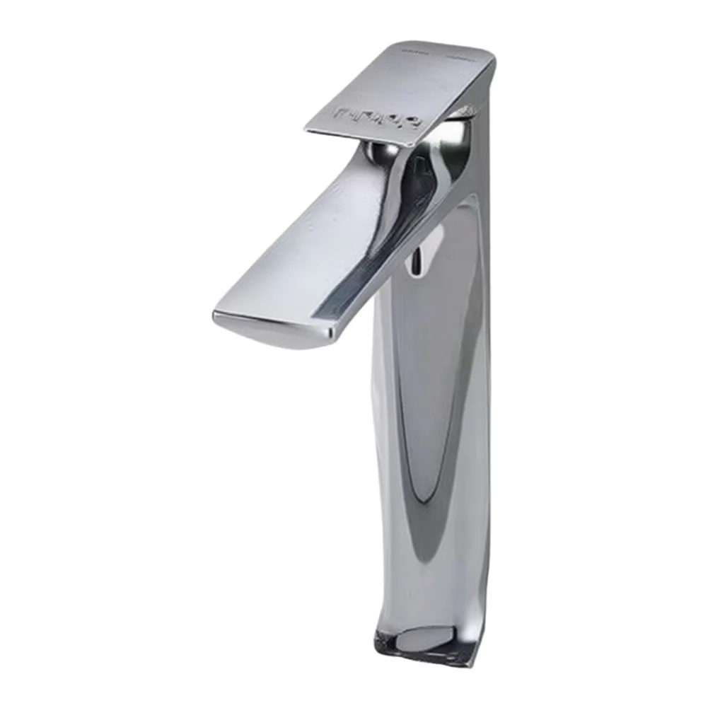 For Modern Bathroom Decor Vessel Sink Faucet Polished Silver Faucet Cold And Hot Water Mixer Rust-proof Performance